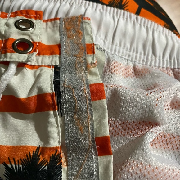 U.S. Polo Assn. Men’s Striped Island Palm 🏝 Swim Trunk Shorts Size Small - Picture 9 of 12